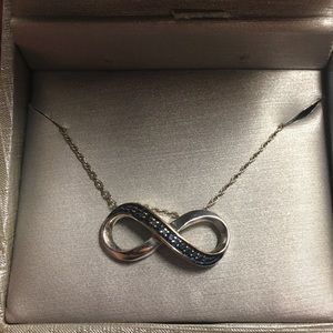Zales Blue Diamond  Infinity Necklace
